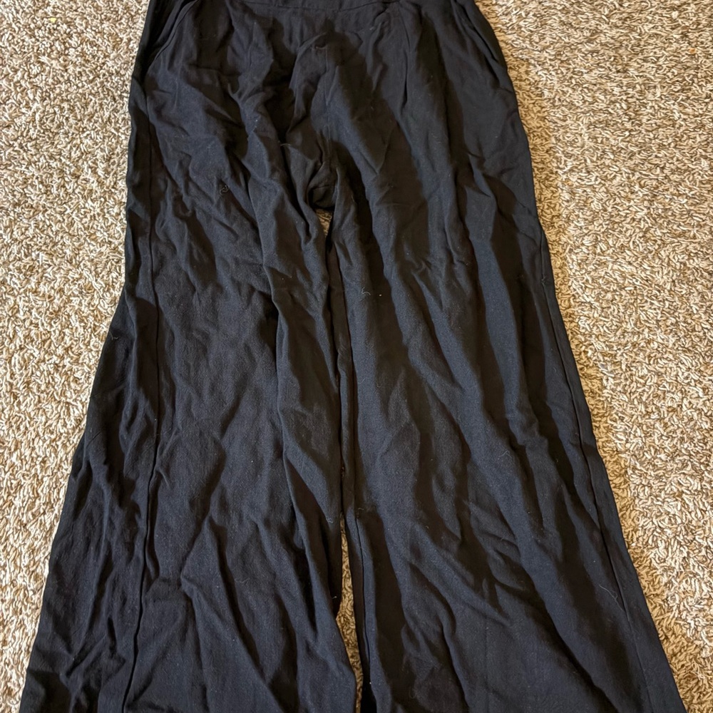Black Wide-Leg Pants